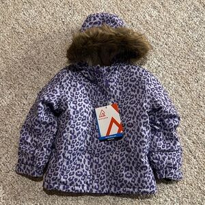 New Ripzone Girls Purple Winter Snow Jacket - Size 4 NWT